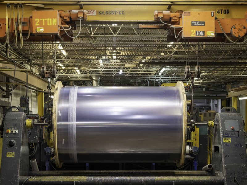 Spartech SunGard® SG rollstock production at Cape Girardeau Missouri Plant