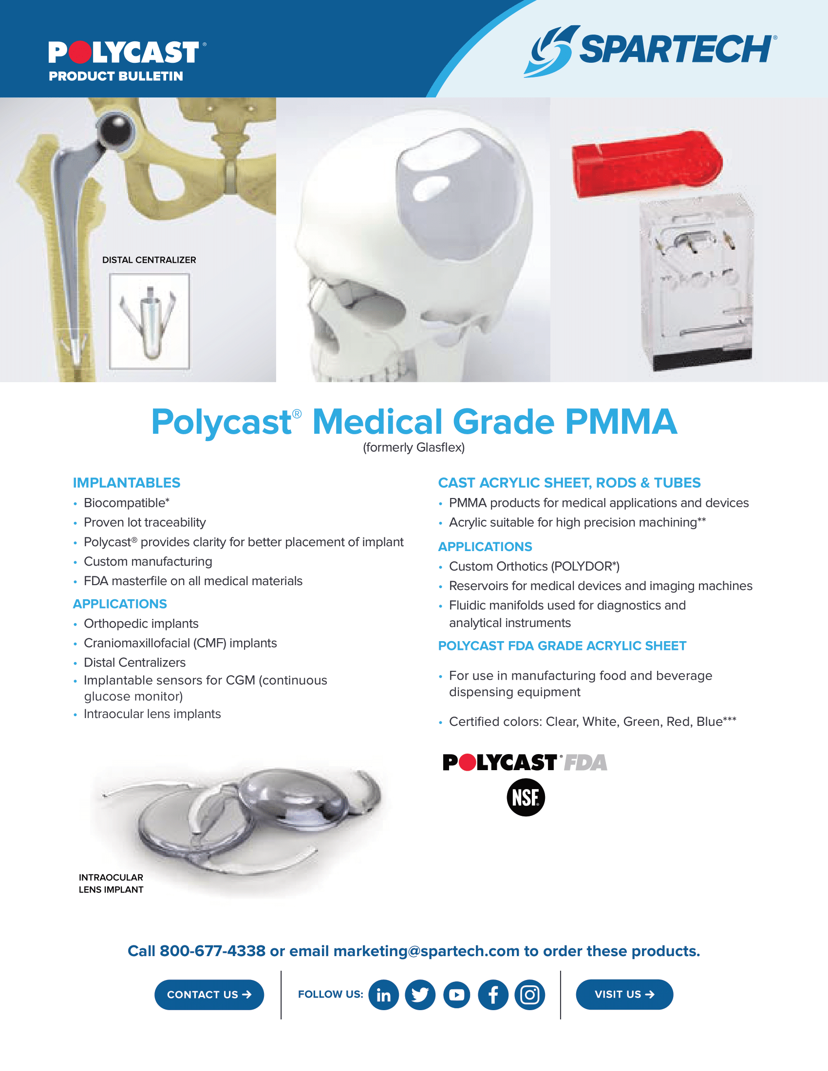 SPA201036 Polycast® Medical Grade PMMA